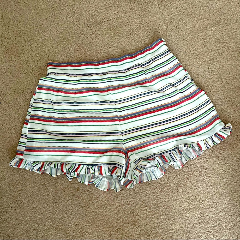 Striped Ruffle Shorts